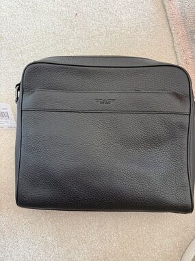 Coach Black Pebbled Leather Messenger Crossbody